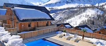 Apartment 6 pers, wooden chalet, swimming pool, sauna & Hammam - St-Jean-d'Arves