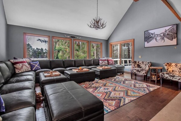 Smart TV, fireplace, video games, books