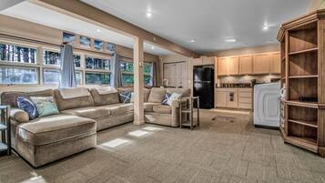 Smart TV, chimenea, videojuegos y libros