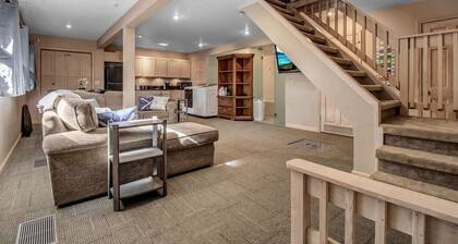 Best of both worlds; chalet located on a private lot in the pines and only 1 miles from the village!