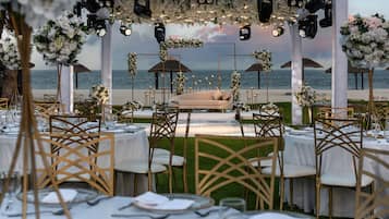 Outdoor wedding area