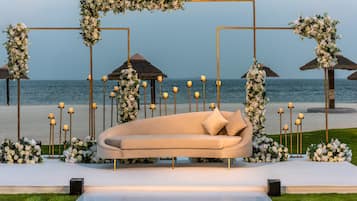 Outdoor wedding area