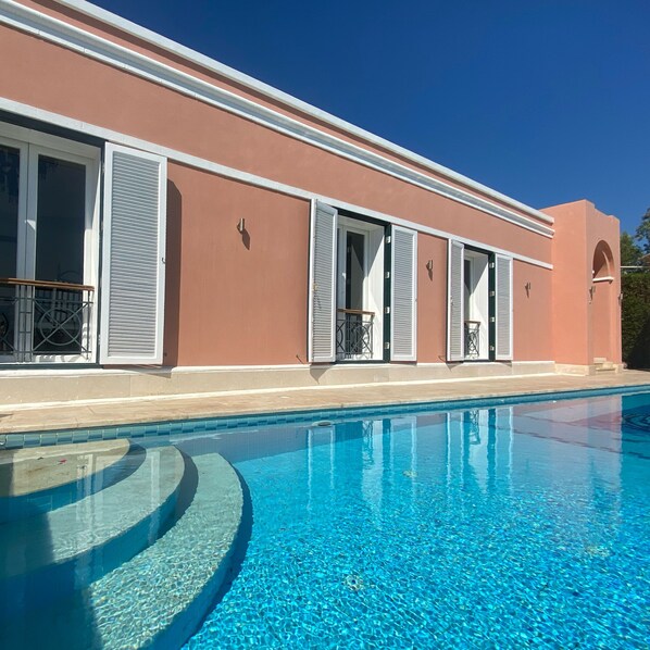 Outdoor pool, a heated pool