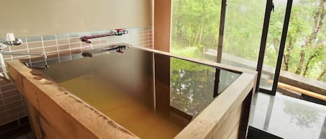 Signature Villa, Non Smoking | Bathroom | Separate tub and shower, spring water tub, free toiletries, hair dryer