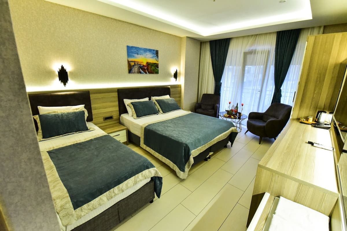 Habitación estándar con 1 cama doble o 2 individuales | 1 dormitorio, caja fuerte, mobiliario individual