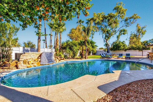 A heated pool