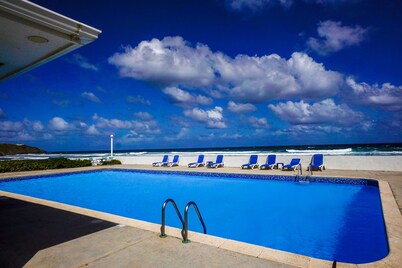 ON the Beach...With a VIEW!!!  The 2 bedroom condo. The Beachfront Princesse