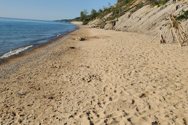 Private access to beach via stairs.