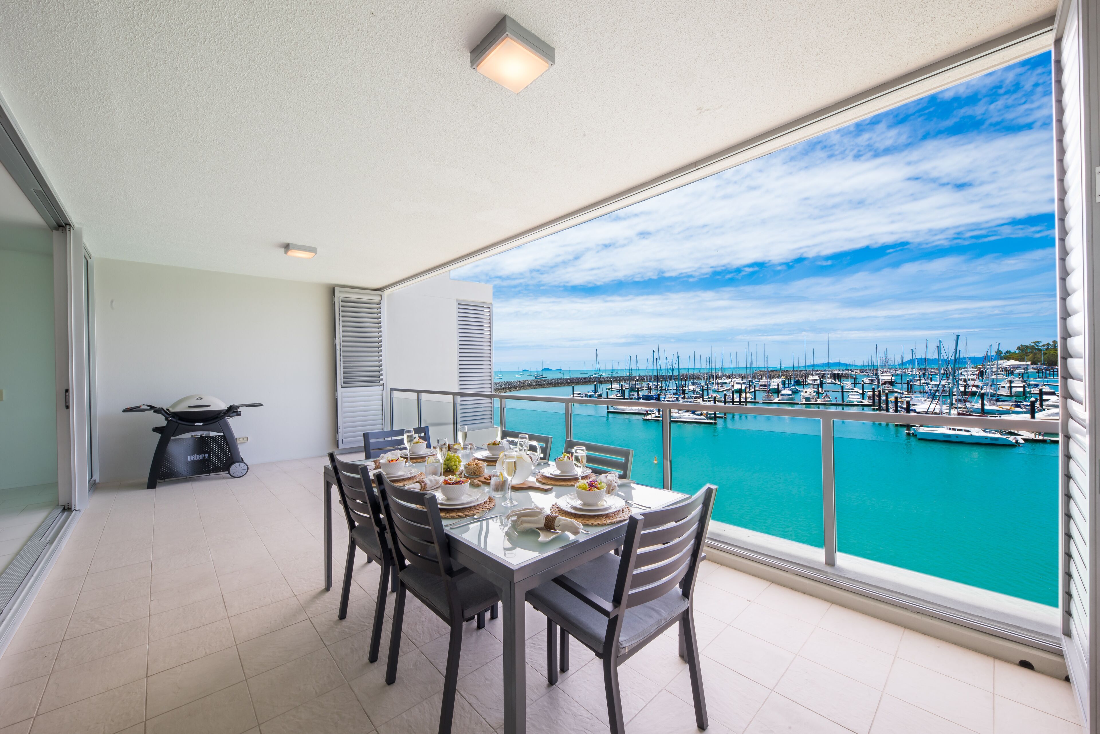 3 Bedroom Apartment right on the waterfront overlooking the Coral Sea Marina.