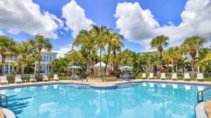 Outdoor pool, a heated pool