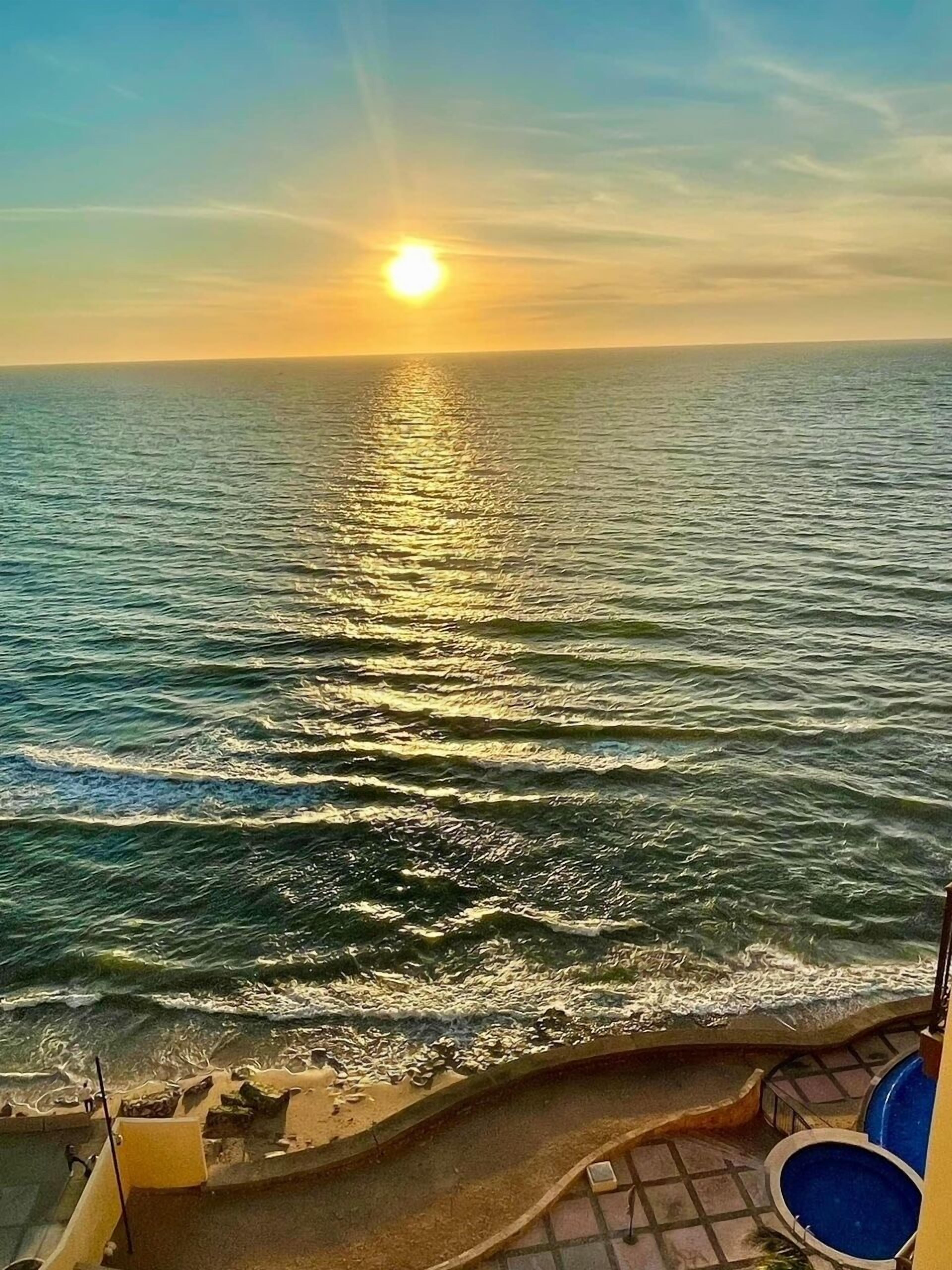 On the beach, beach towels