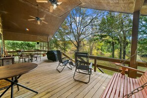 Terrace/patio - Savannah Riverfront Cabin  (Ellabell)