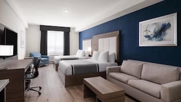 Standard Room, 2 Queen Beds, Non Smoking, Refrigerator & Microwave (with Sofabed) | Premium bedding, in-room safe, desk, laptop workspace