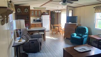 Smart TV, DVD player, video library