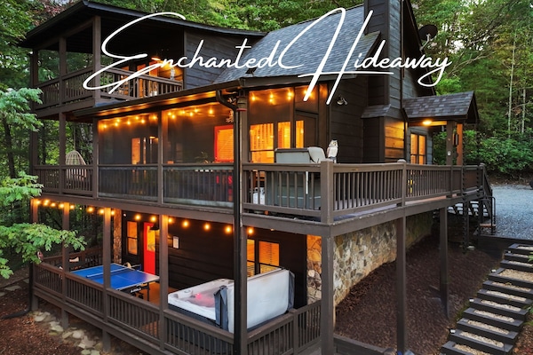 Your story begins here... Enchanted Hideaway, where rustic charm and modern luxury meet to create unforgettable family moments.