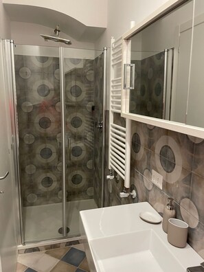 Dusche, Haartrockner, Bidet, Handtücher