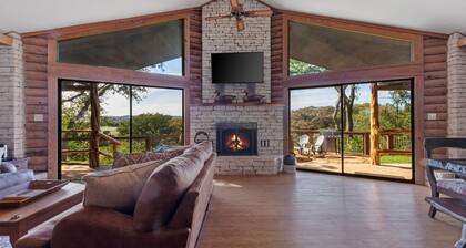 Guadalupe Bluff Log Cabin 4 Bedroom Home by RedAwning