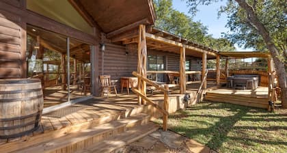 Guadalupe Bluff Log Cabin 4 Bedroom Home by RedAwning
