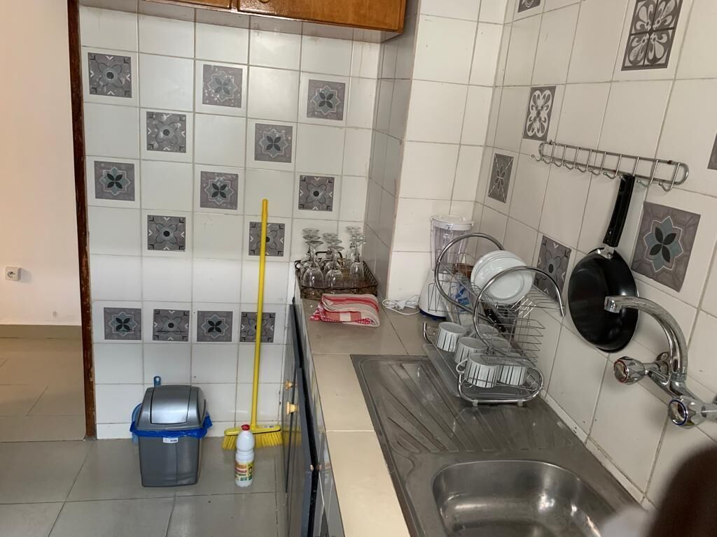 Microwave, coffee/tea maker, cookware/dishes/utensils