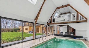 Indoor pool, a heated pool