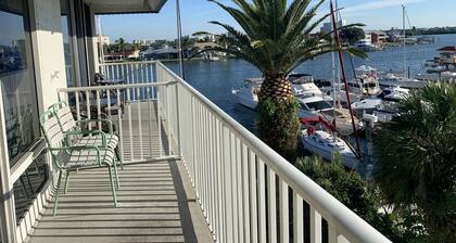 Water and Marina View Condo with Queen Sleeper and Heated Pool.
