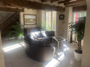 TV, video games, DVD player, ping pong