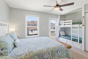 2 bedrooms, desk, iron/ironing board, travel cot