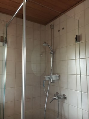Shower, towels - Quiet vacation apartment, not far from the Affenberg, ideal for hiking and cycling (Uhldingen-Mühlhofen)