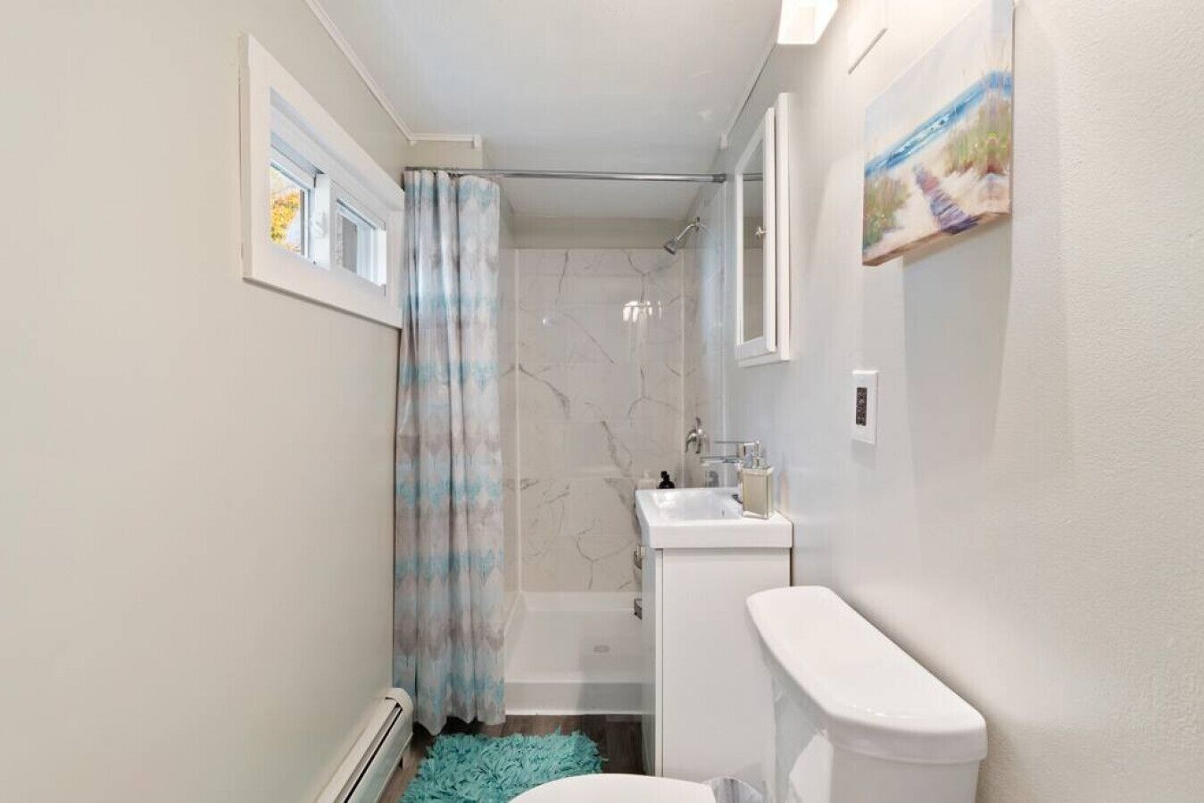 Sèche-cheveux, serviettes fournies