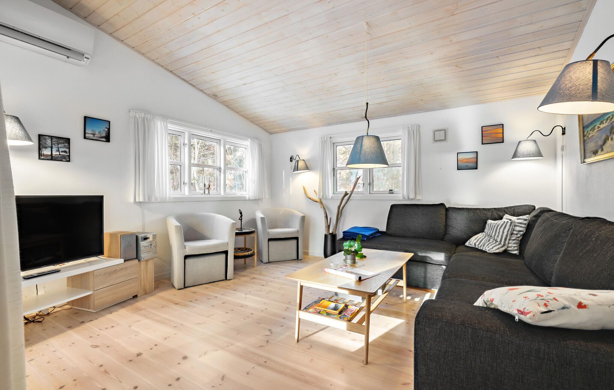 TV, fireplace, DVD player