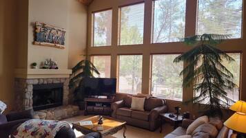 Smart TV, fireplace