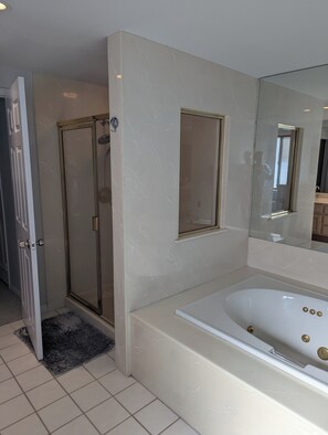 Bathtub, hair dryer, towels, soap - Spacious home in Avondale Golf Club. Available May 1st 2025! (Palm Desert)