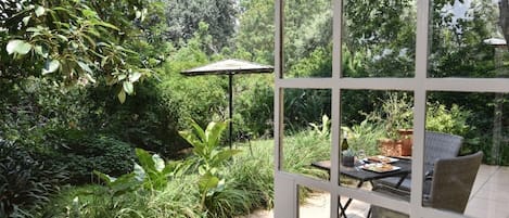 Maison, 1 chambre, terrasse, vue sur le jardin | Jardin