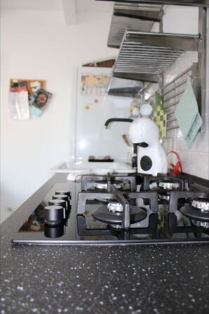 House, 1 Bedroom, Smoking, Private Pool | Private kitchen | Stovetop, coffee/tea maker, electric kettle, dining tables