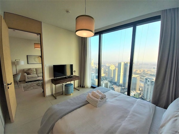 Byutsikt fra overnattingsstedet