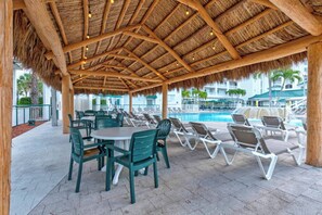 Outdoor dining - NEW LISTING! Resort On Cocoa Beach - 2BR Oceanfront - Excellent Property (Cocoa Beach)