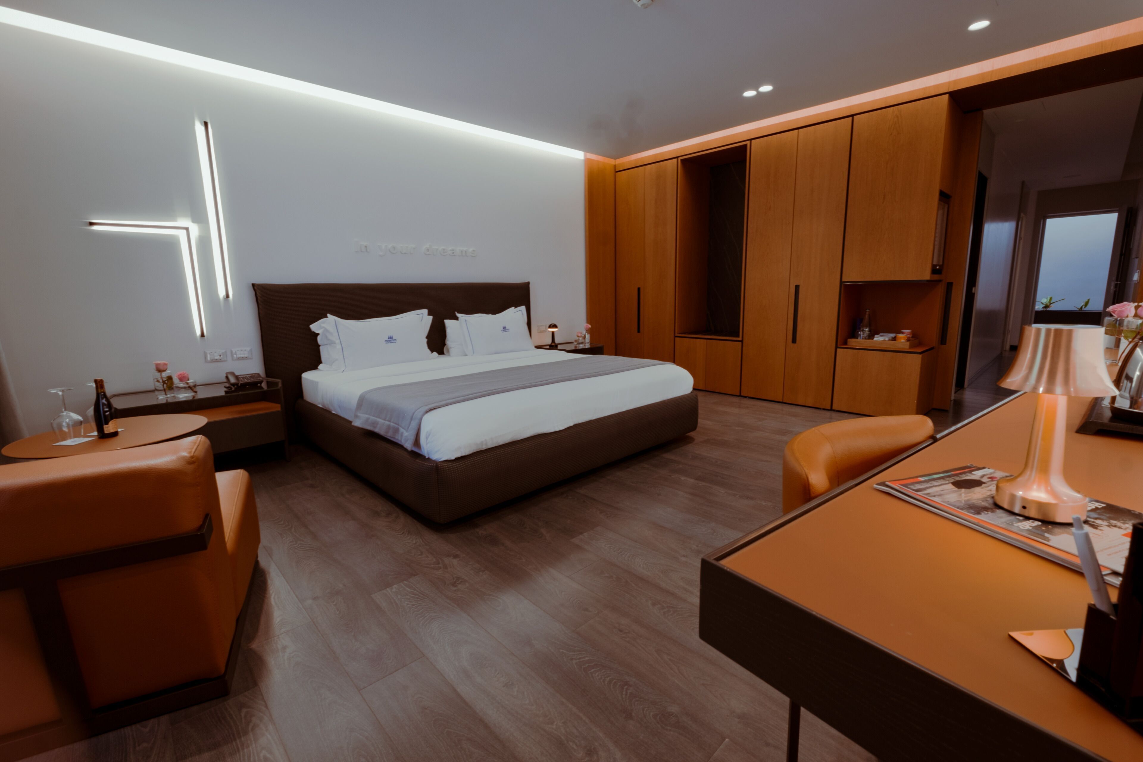 Premium bedding, memory-foam beds, minibar, in-room safe