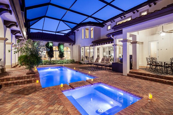 Outdoor pool, a heated pool