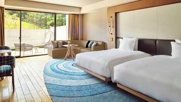 Premium Room, 2 Queen Beds, Accessible (Outdoor Living Area) | Minibar, in-room safe, iron/ironing board, free cribs/infant beds