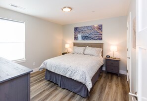 2 bedrooms, in-room safe, iron/ironing board, travel cot