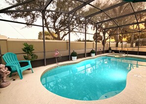 Outdoor pool, a heated pool