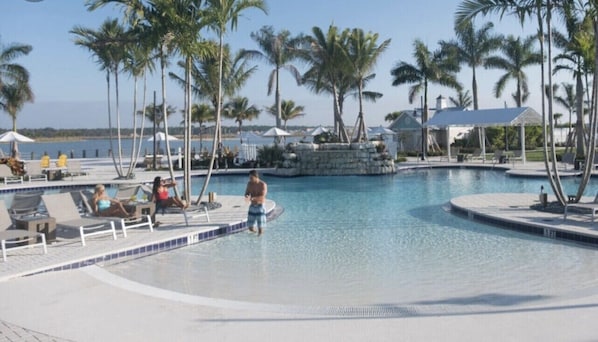 Outdoor pool, a heated pool