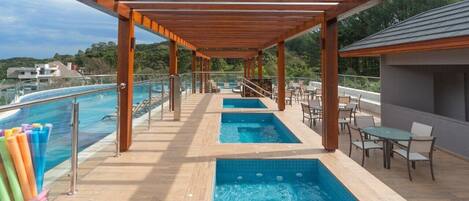 Indoor pool, outdoor pool