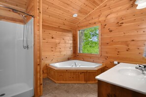 Bathtub, hair dryer, towels - 2 Masters + Theater + Sauna + Mtn Views + Hot Tub (Blue Ridge)