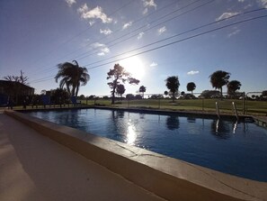 Outdoor pool, a heated pool