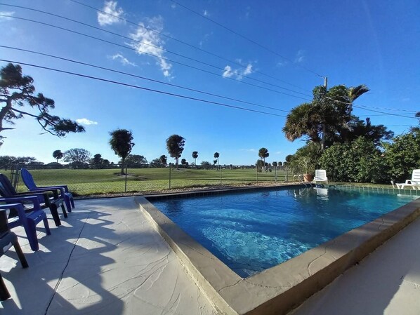 Outdoor pool, a heated pool
