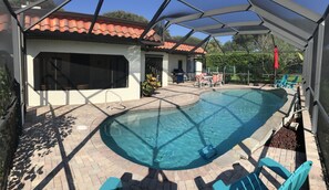 Outdoor pool, a heated pool