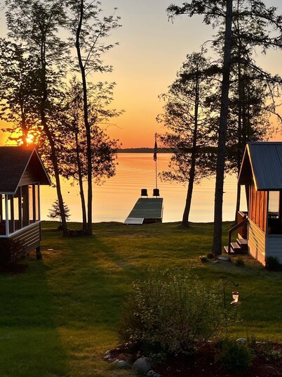 Cottages on Moose. Lakeside, twin cabins on Moose Lake!!!