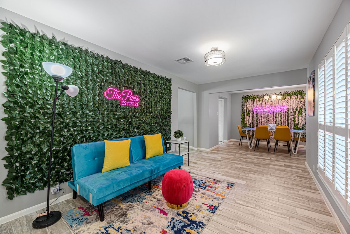 The Paris- Colorful 3BEDROOM 2BATH SFH w/Heated POOL Available