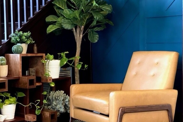 Mid century modern real leather hi-end furniture